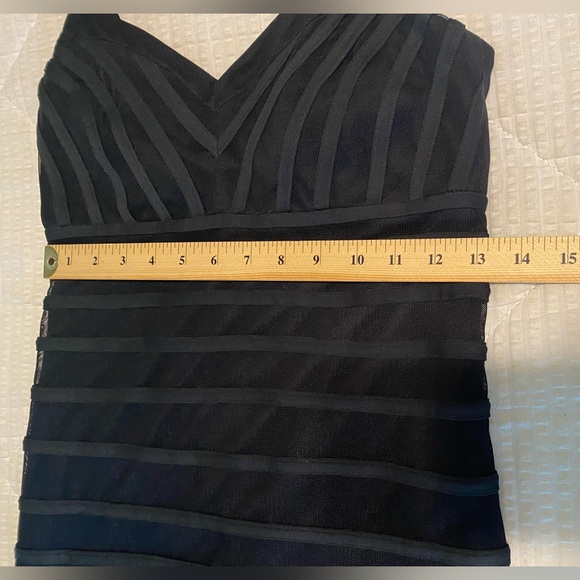 Rue de la Paix Vintage Black mermaid formal gown prom wedding; Size 4 - Picture 7 of 12